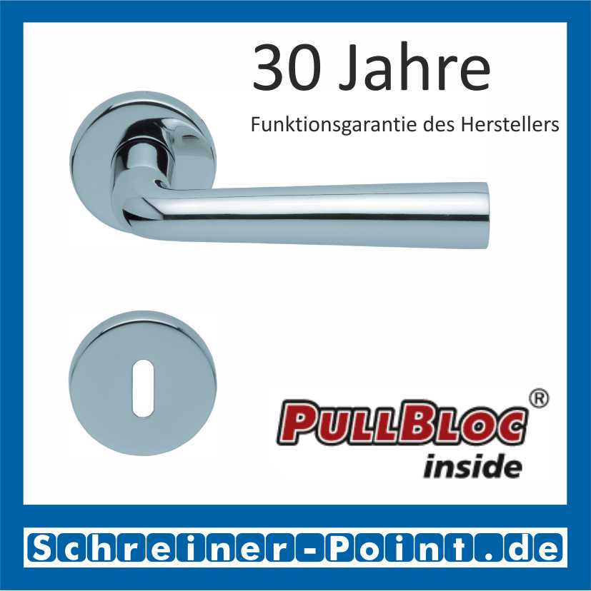 Scoop Jericho PullBloc Rundrosettengarnitur, Rosette Edelstahl poliert